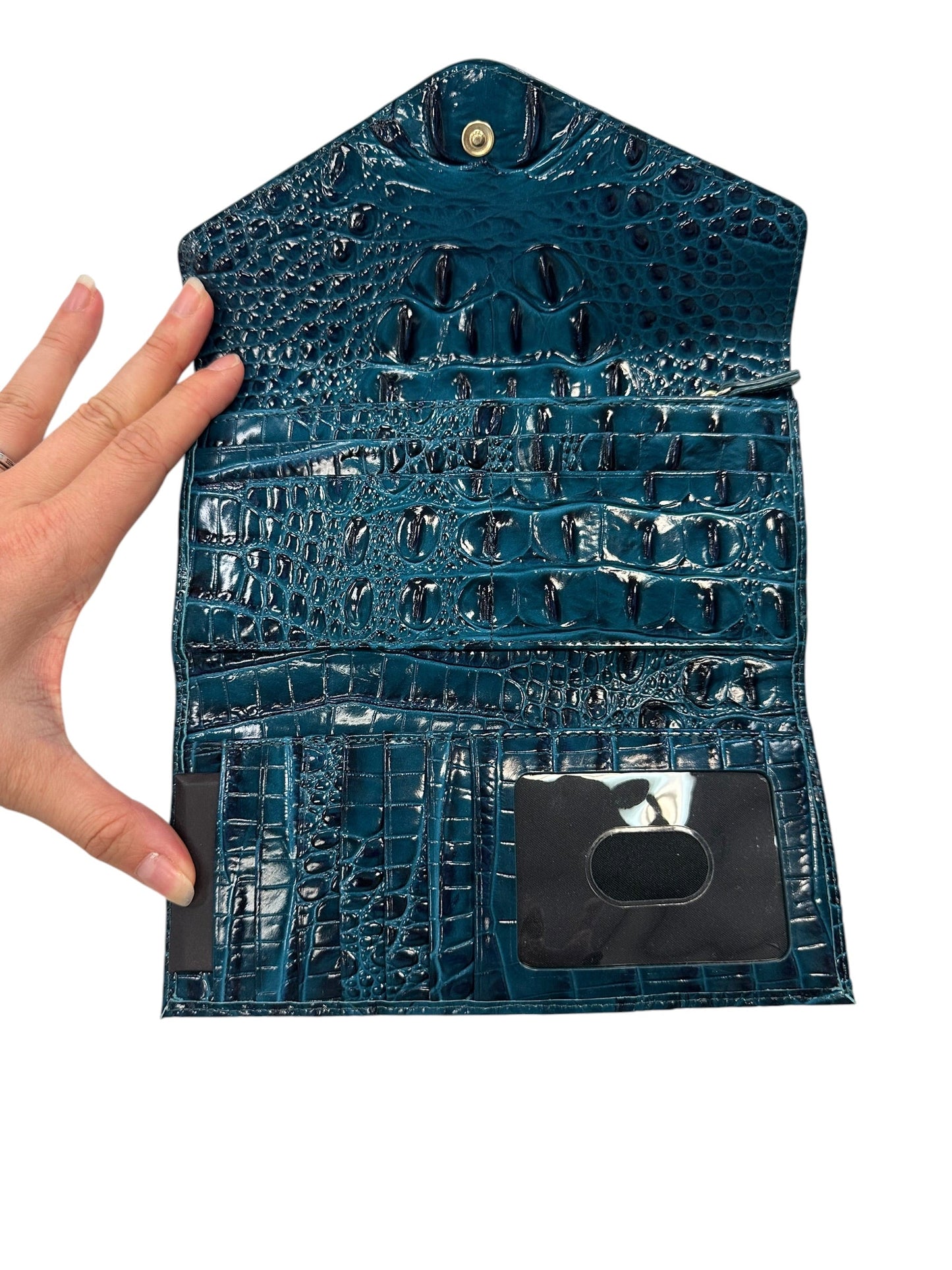 Wallet Designer By Brahmin In Teal, Size:Large