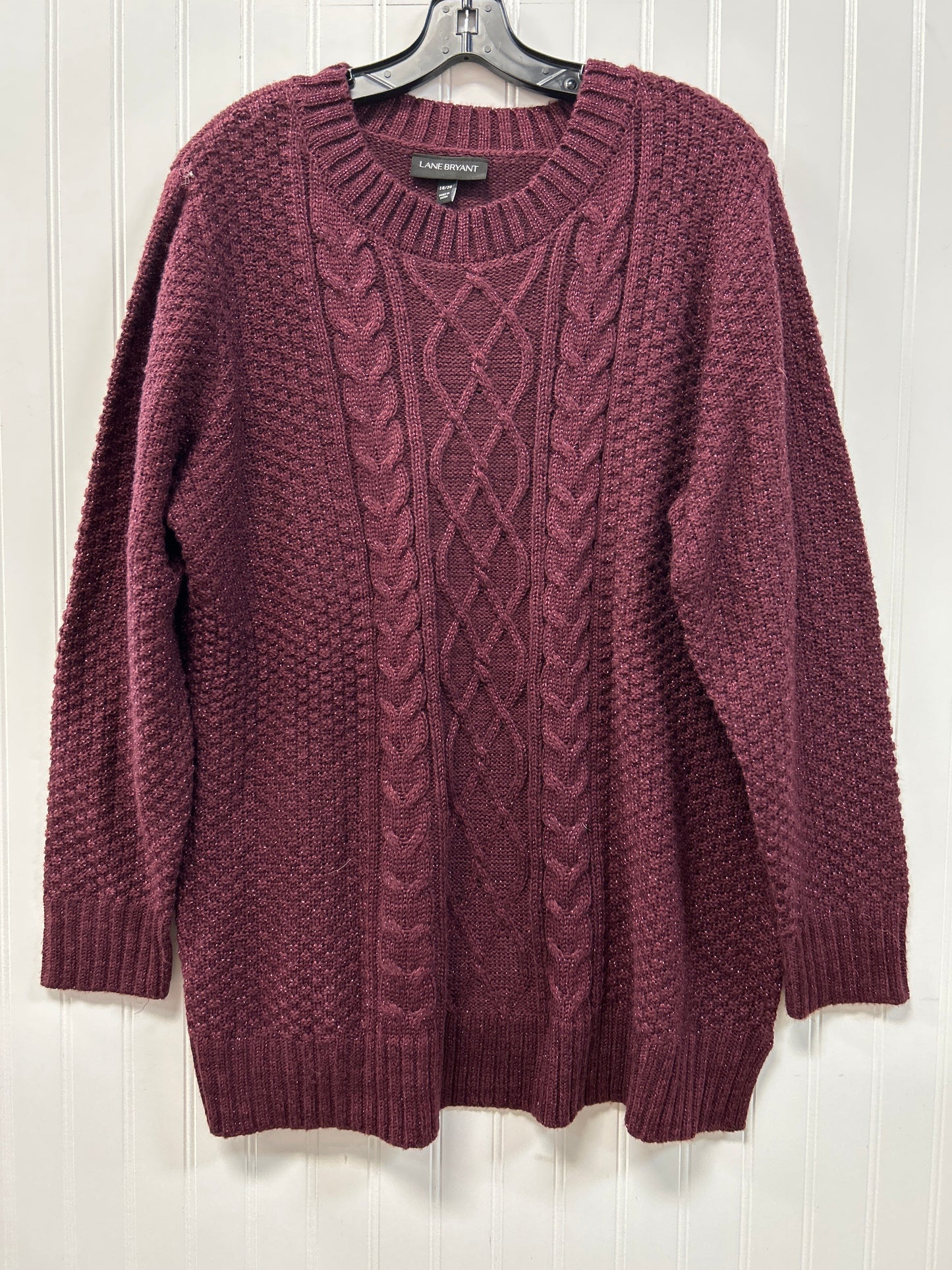 Sweater By Lane Bryant In Maroon, Size:1X