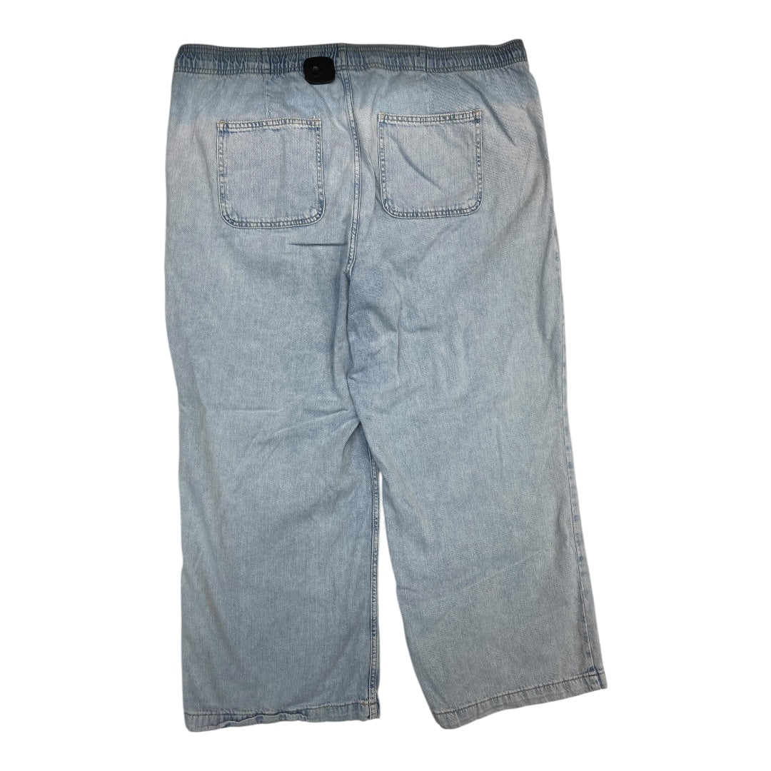 Jeans Wide Leg By Gap In Blue Denim, Size:Xxl