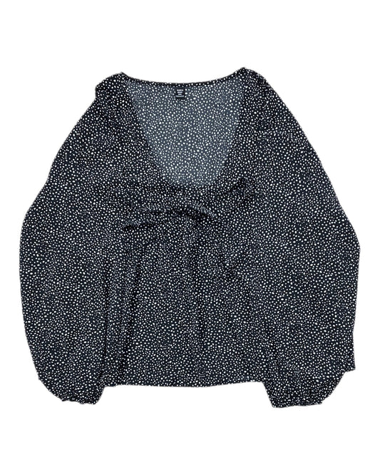Top Ls By Shein In Black & White, Size:2X