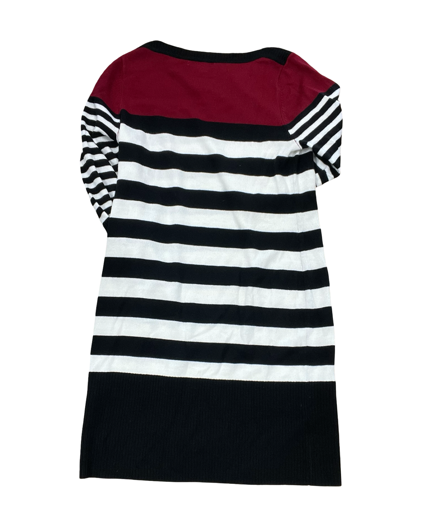 Dress Sweater By Studio 1 In Red & White, Size:L