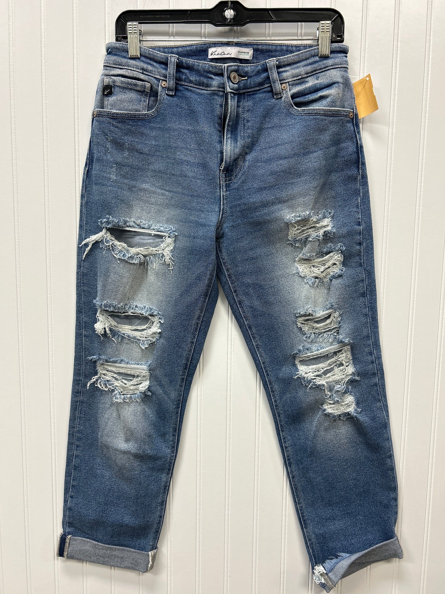 Jeans Straight By Kancan In Blue Denim, Size:4