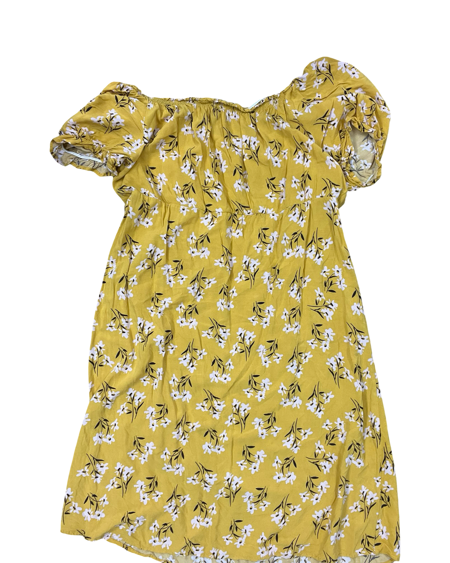 Dress Casual Midi By Clothes Mentor In Yellow, Size:2X