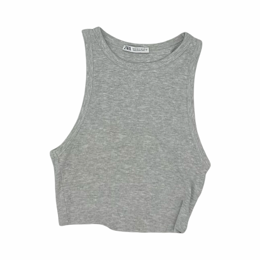 Tank Top By Zara In Grey, Size:M