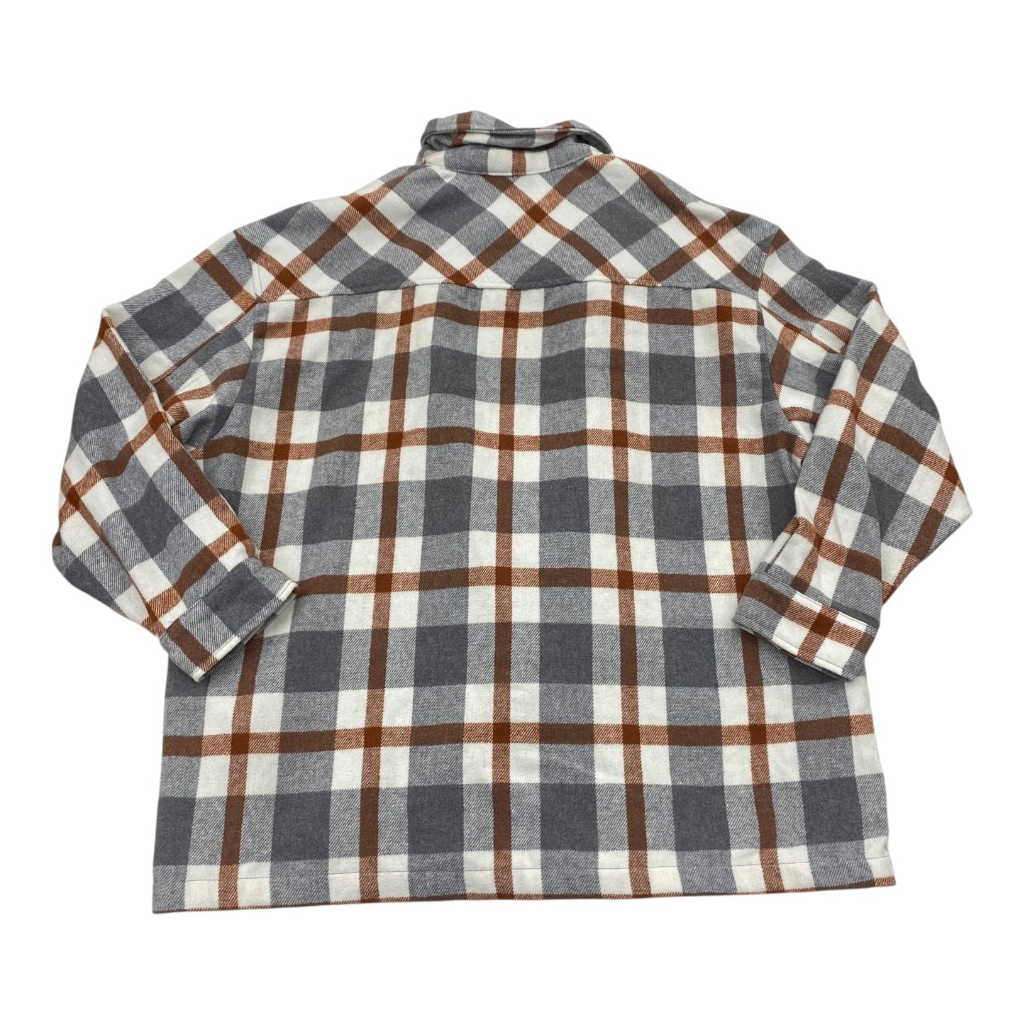 Jacket Shirt By Hfx In Plaid Pattern, Size:L