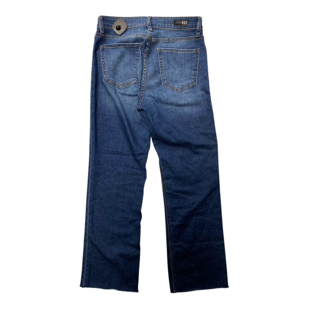 Jeans Flared By Kut In Blue Denim, Size:4