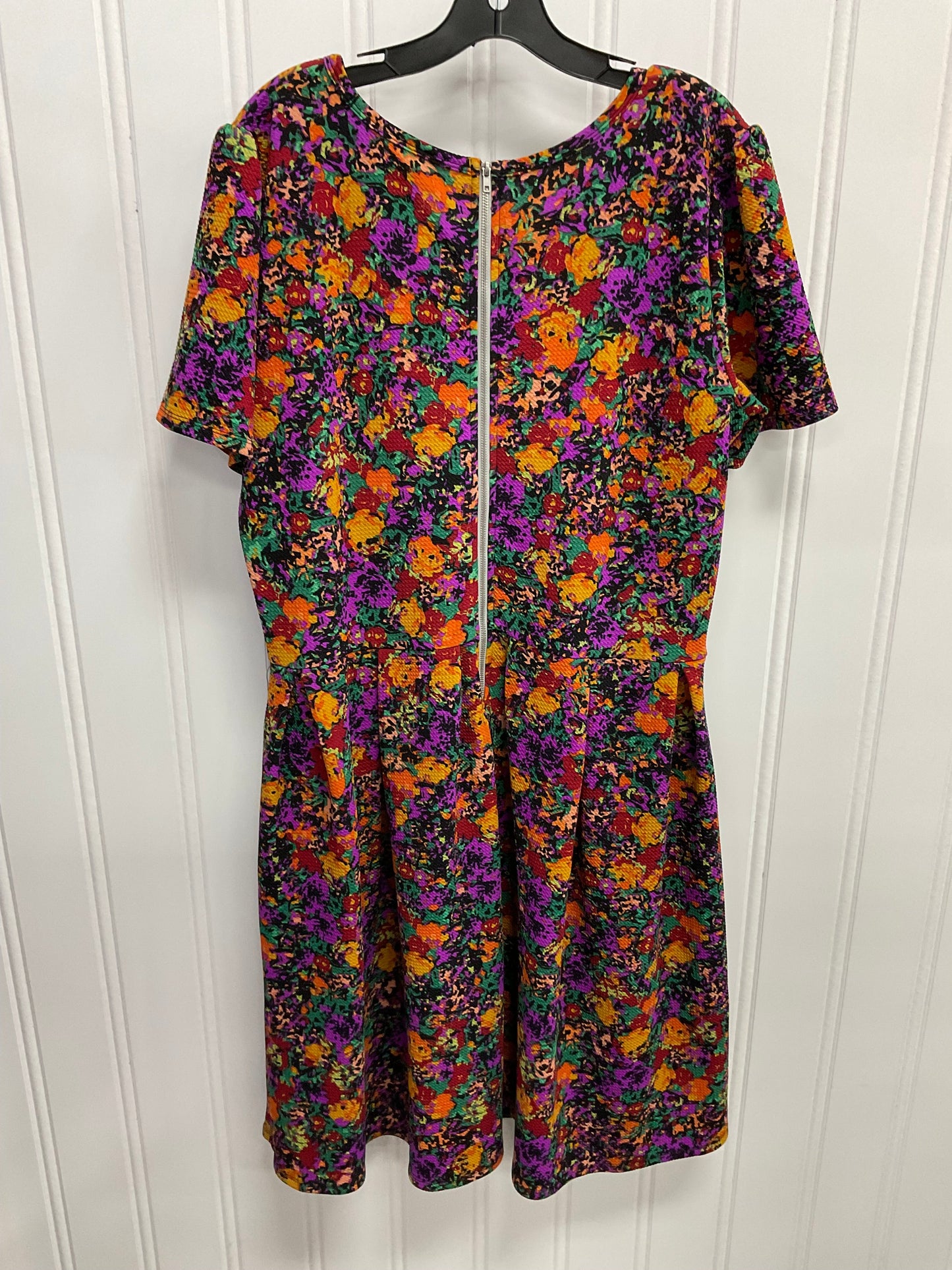 Dress Casual Midi By Lularoe In Black & Yellow, Size:3