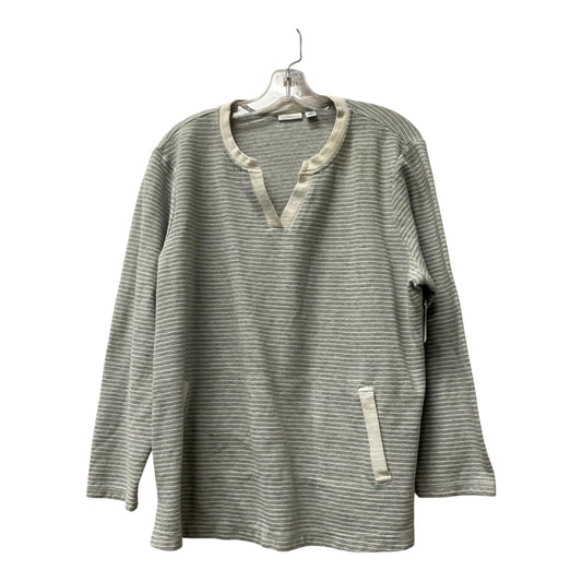Top Ls By Croft And Barrow In Grey & White, Size:2X
