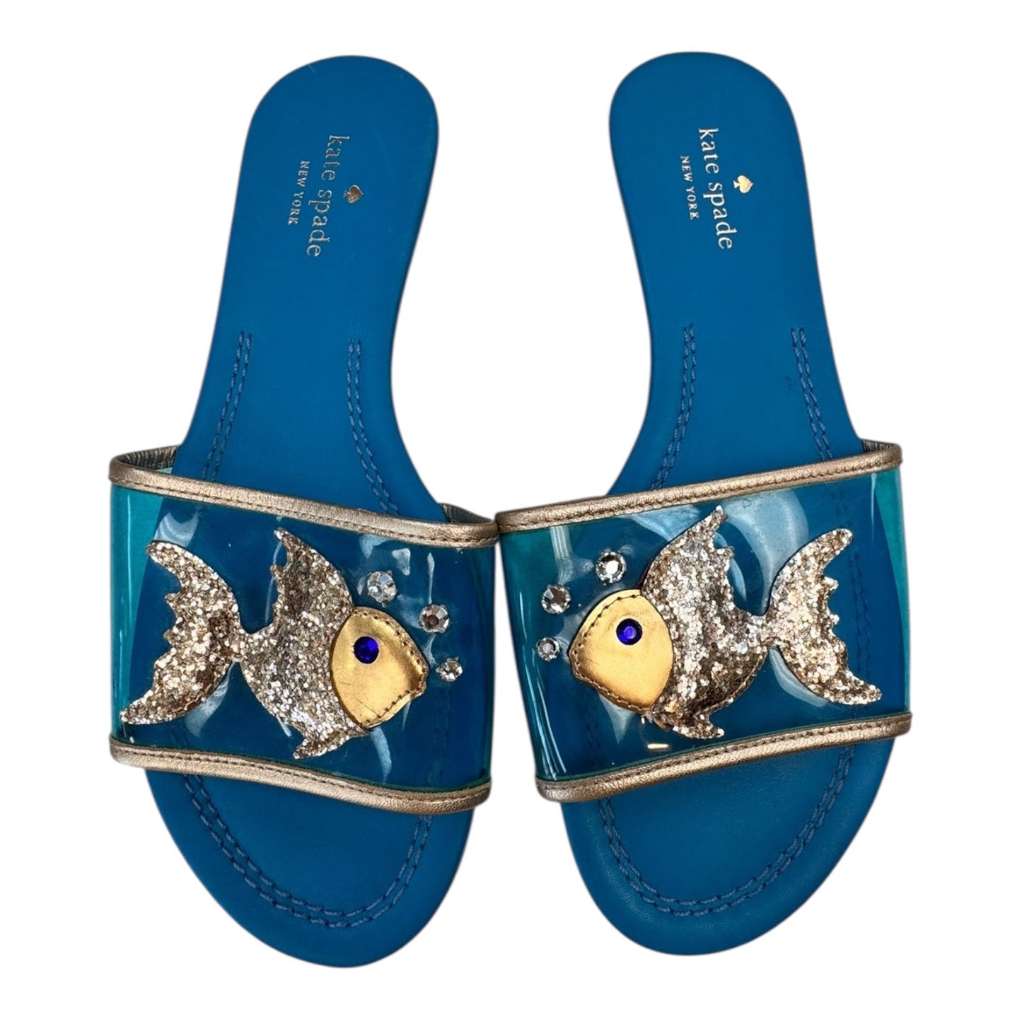 Sandals Designer By Kate Spade In Blue, Size:9