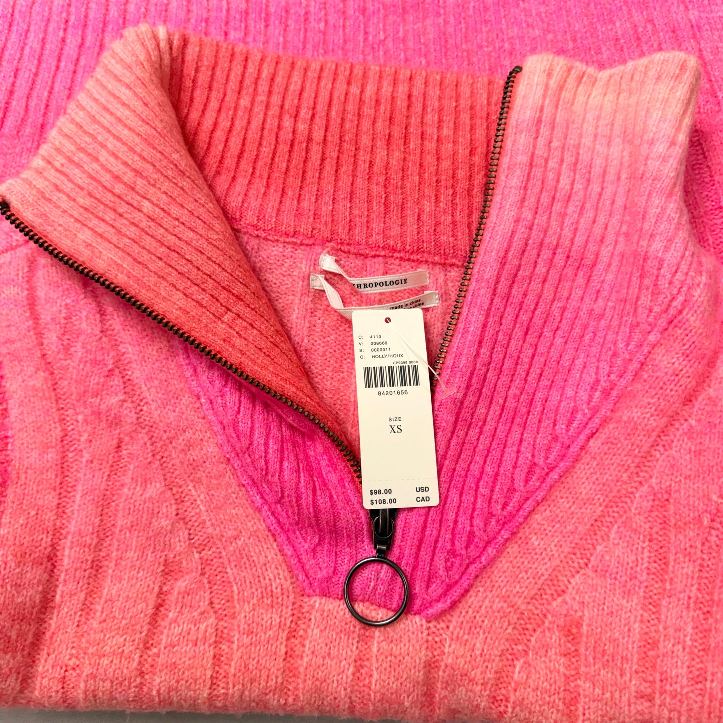 Vest Sweater By Anthropologie In Pink, Size: Xs