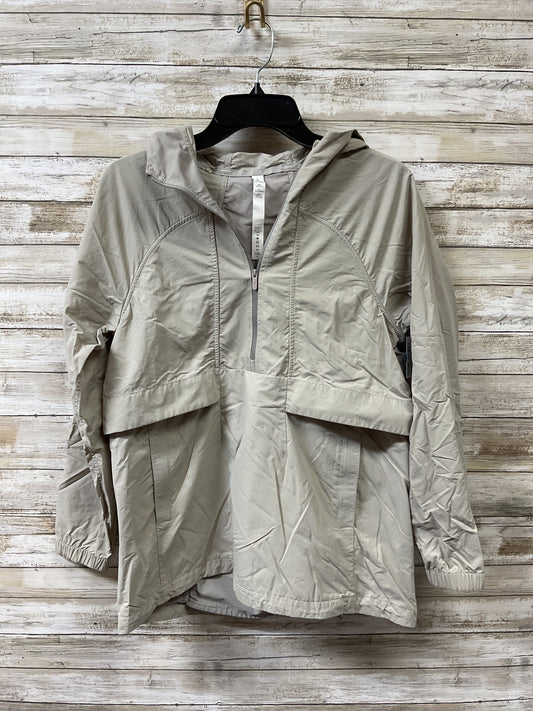 Athletic Jacket By Lululemon In Taupe, Size:4