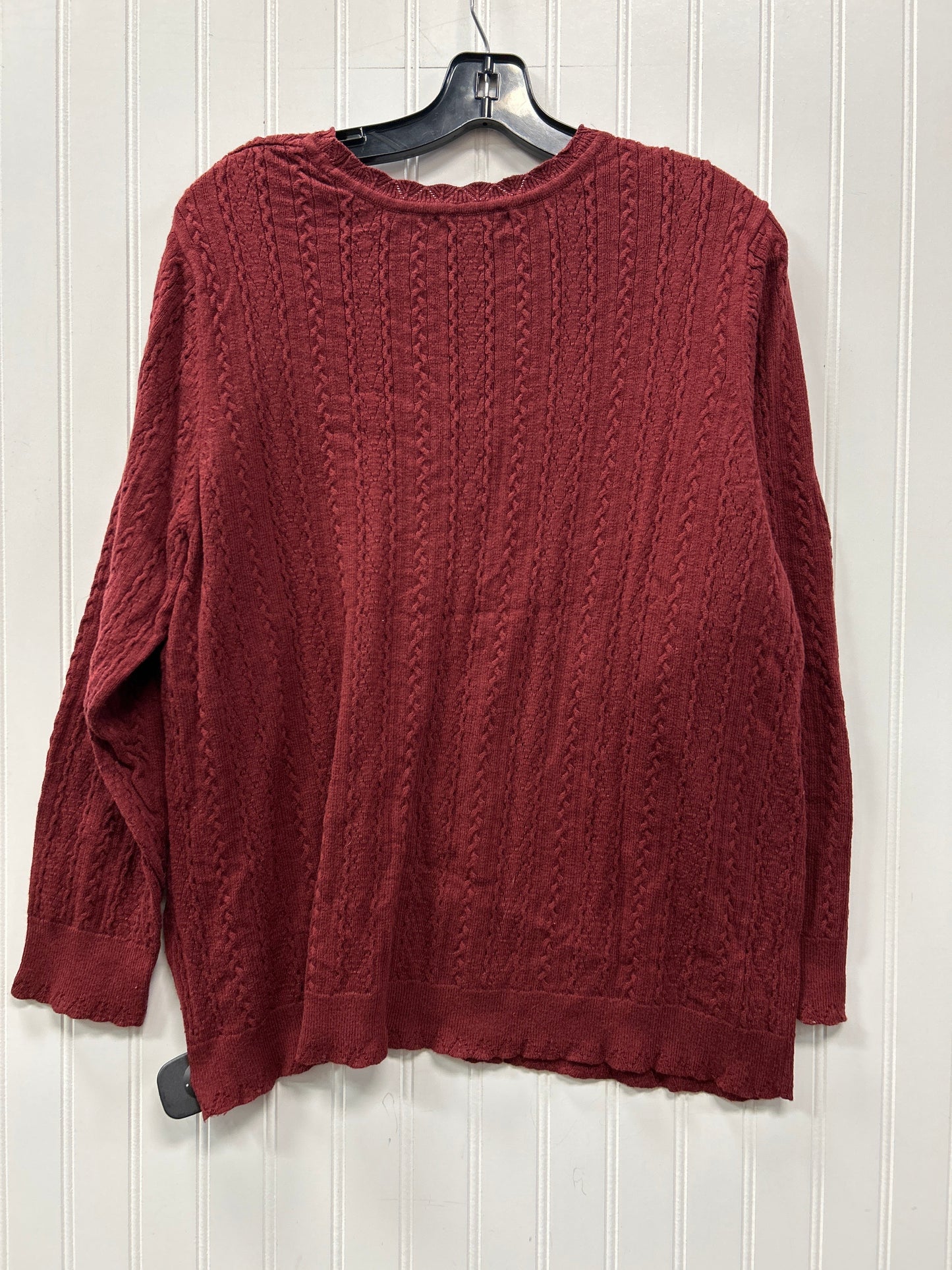 Top Ls By Cj Banks In Red, Size:2X