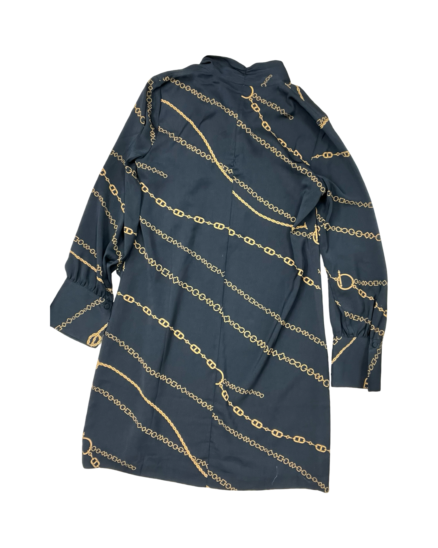 Dress Work By Ann Taylor In Black & Gold, Size:S