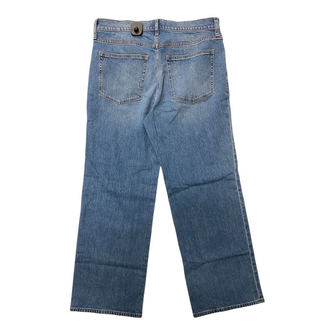 Jeans Wide Leg By J. Crew In Blue Denim, Size:12