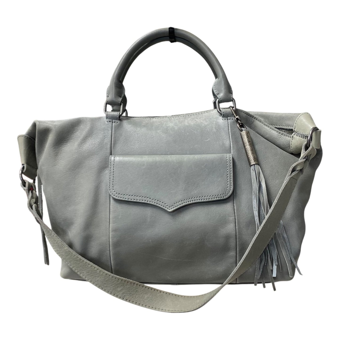 HANDBAG LEATHER by THE SAK In GREY, Size: LARGE as is