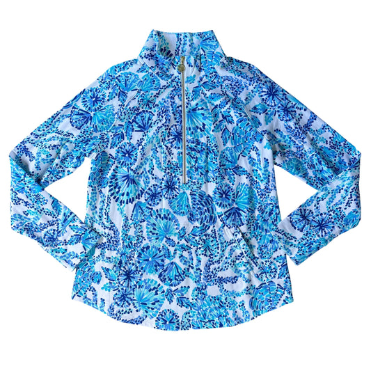 Sweatshirt Designer By Lilly Pulitzer In Blue & White, Size: M