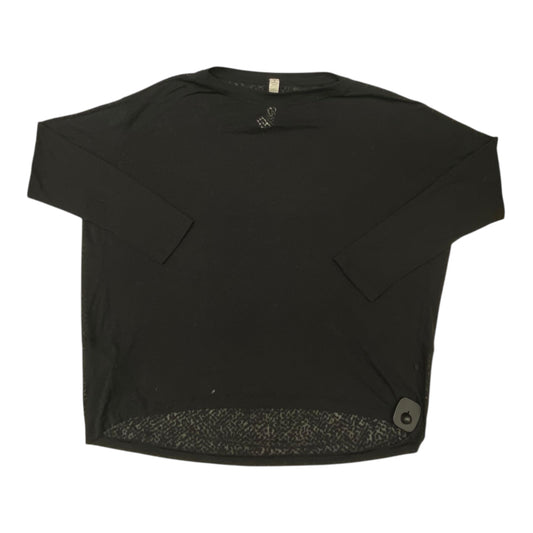 Athletic Top Ls Crewneck By Lululemon In Black, Size:8