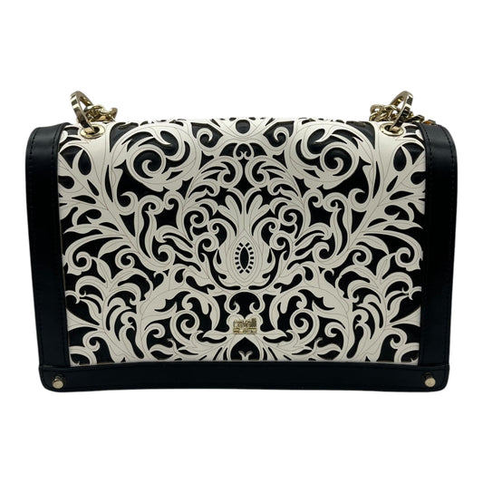 Handbag Designer By Roberto Cavalli In Black & White, Size:Medium