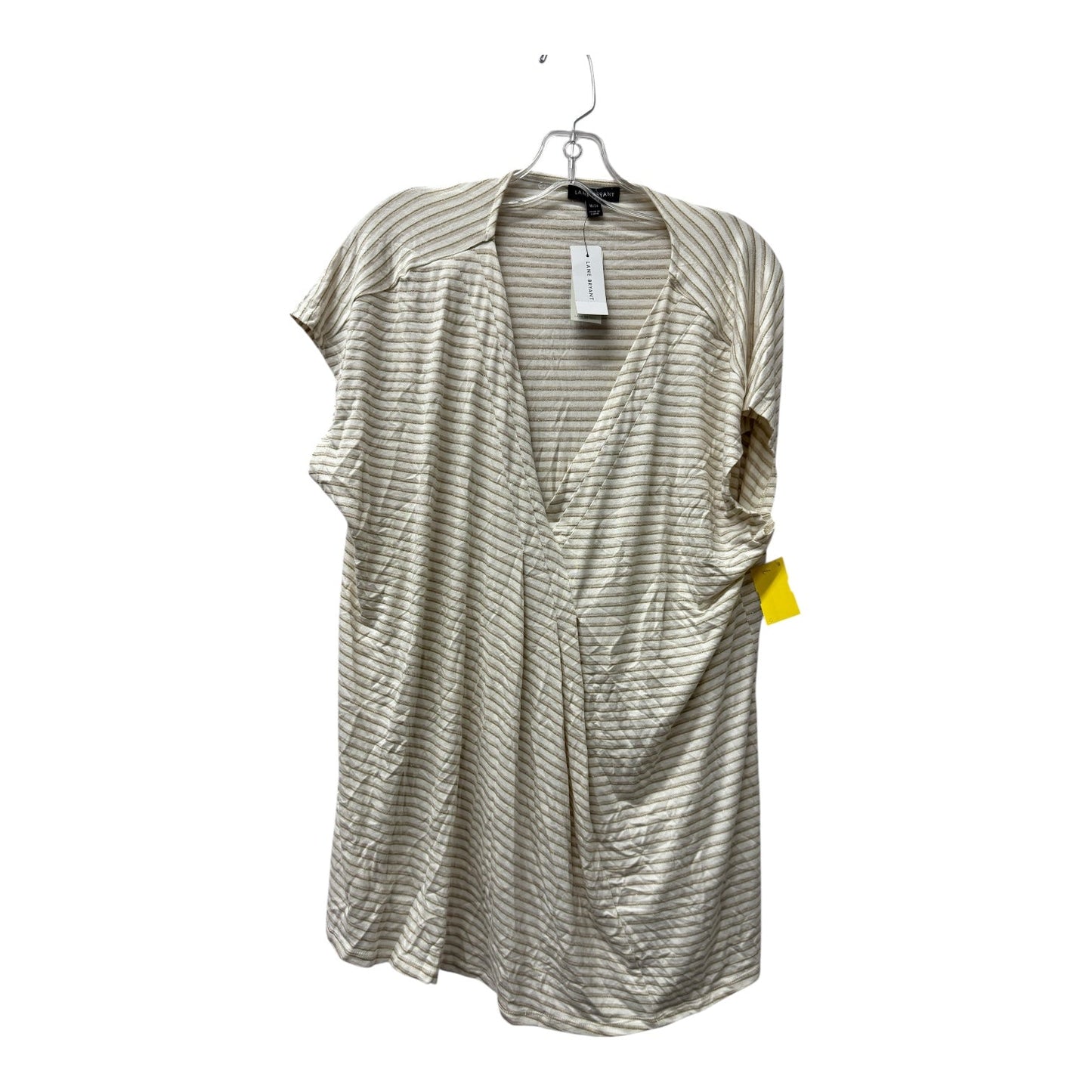 Top Ss By Lane Bryant In Cream & Tan, Size:1X