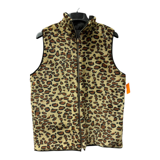 Vest Fleece  In Animal Print, Size:2X