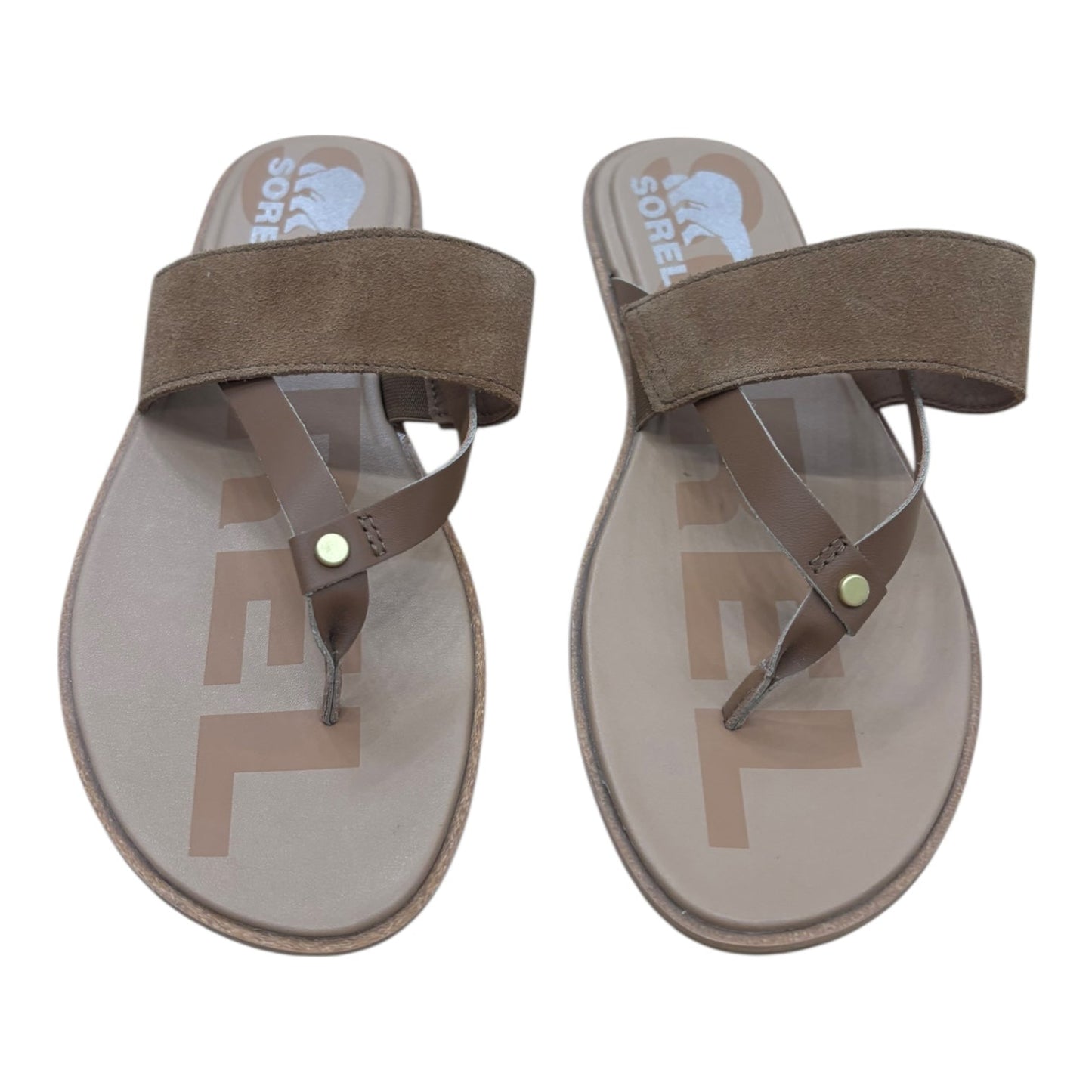Sandals Flats By Sorel In Tan, Size:7.5
