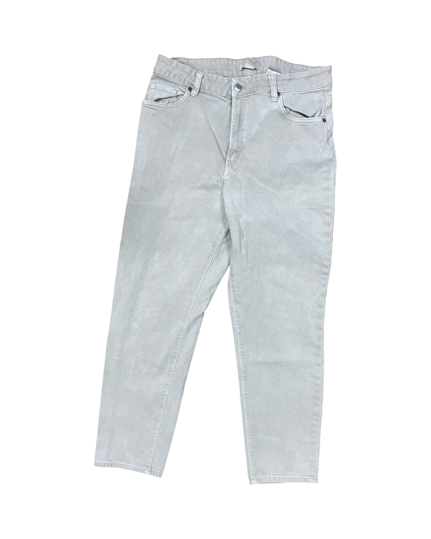 Pants Chinos & Khakis By H&M In Cream, Size:14