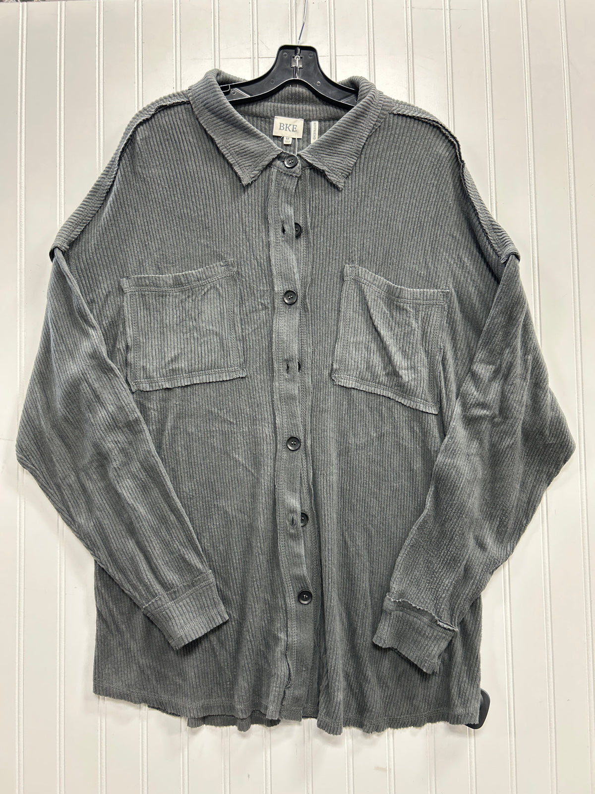 Top Ls By Bke In Grey, Size:M