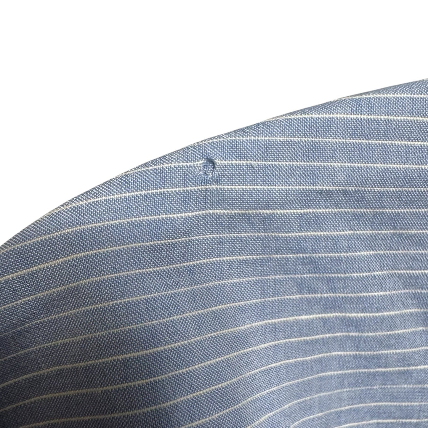 As Is Pinstripe Cotton Button Down Shirt Luxury Designer By Burberry In Striped Pattern, Size: M