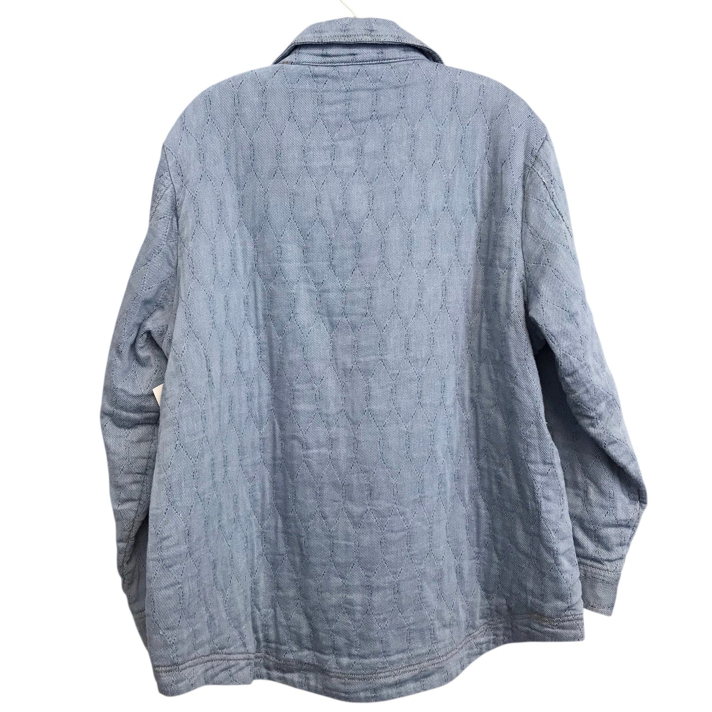 Jacket Shirt By Jachs Girlfirend In Blue, Size:1X