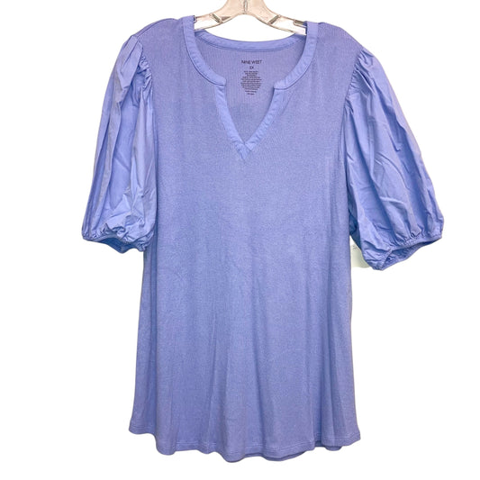 Top Ss By Nine West In Blue, Size:2X