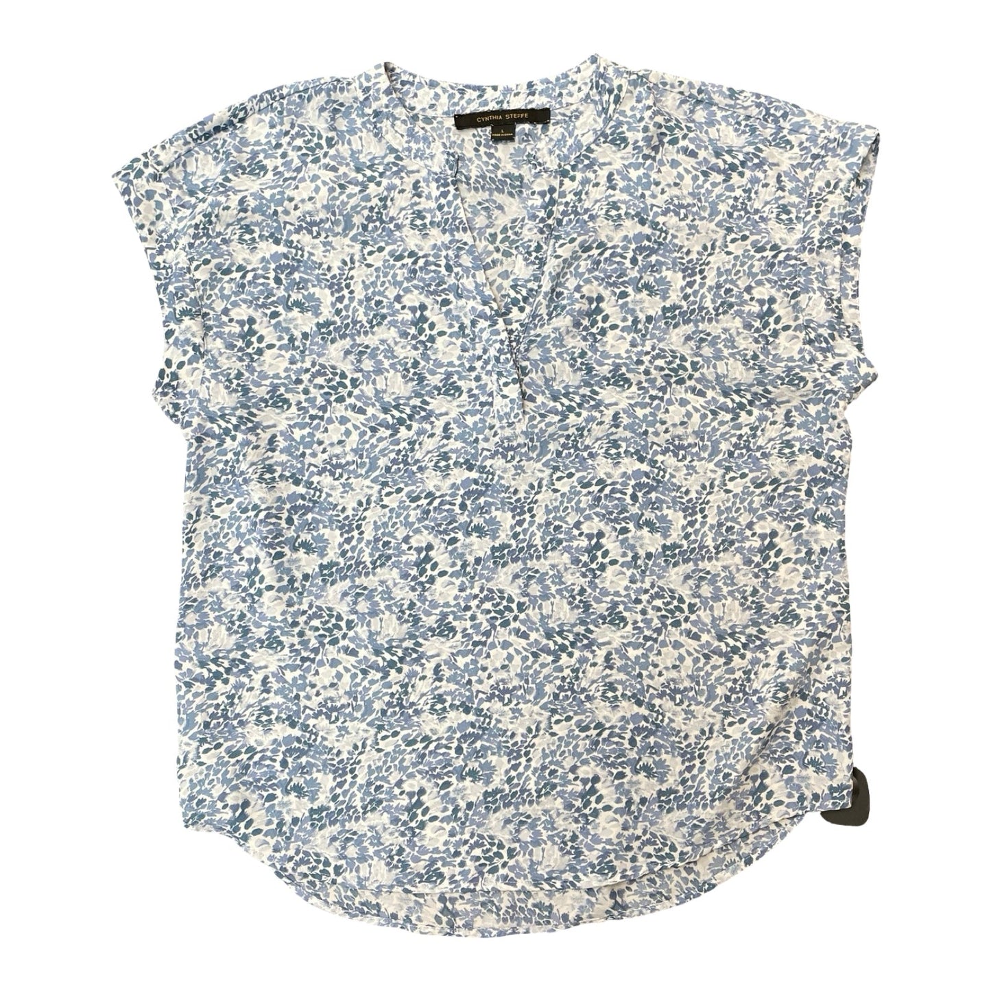 Top Ss By Cynthia Steffe In Blue & White, Size:L