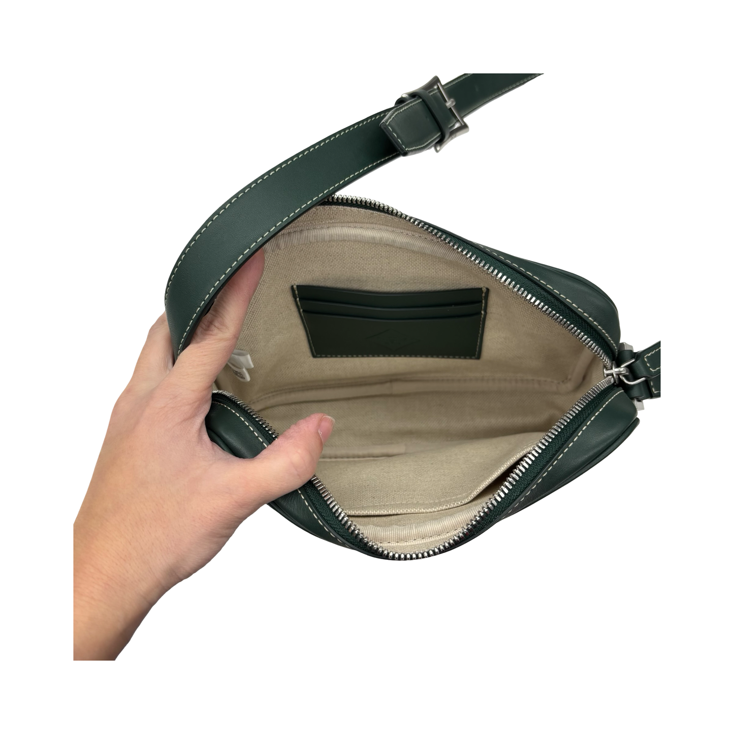 Crossbody Luxury Designer By Mcm In Green, Size:Medium