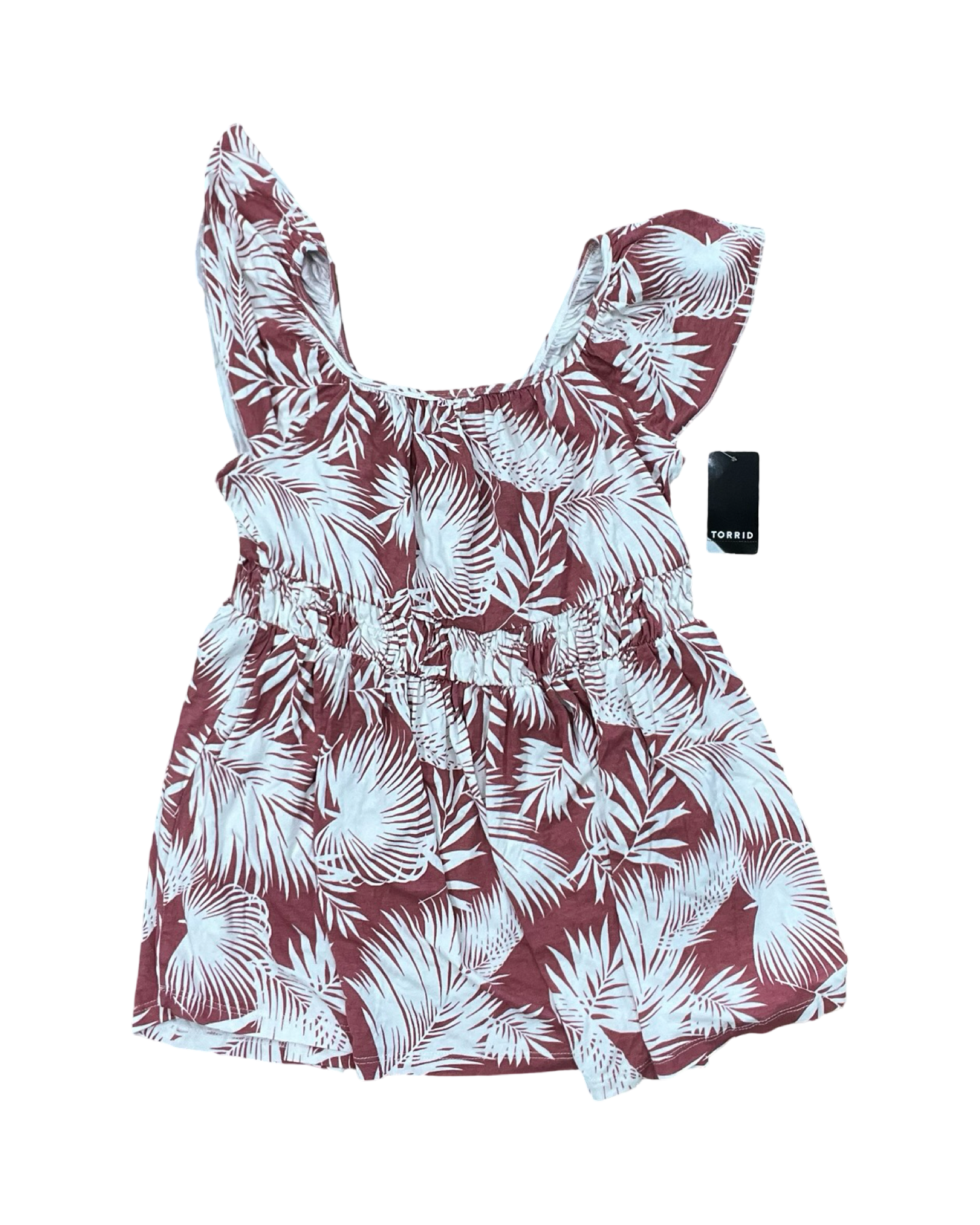 Top Sleeveless By Torrid In Cream & Red, Size:M