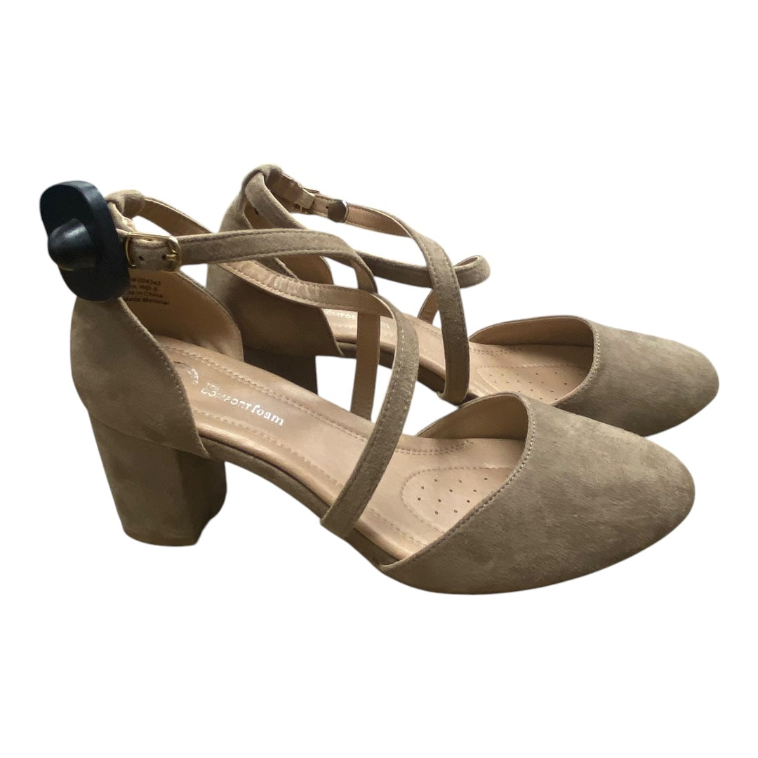 Shoes Heels Block By Cmc In Beige, Size:8