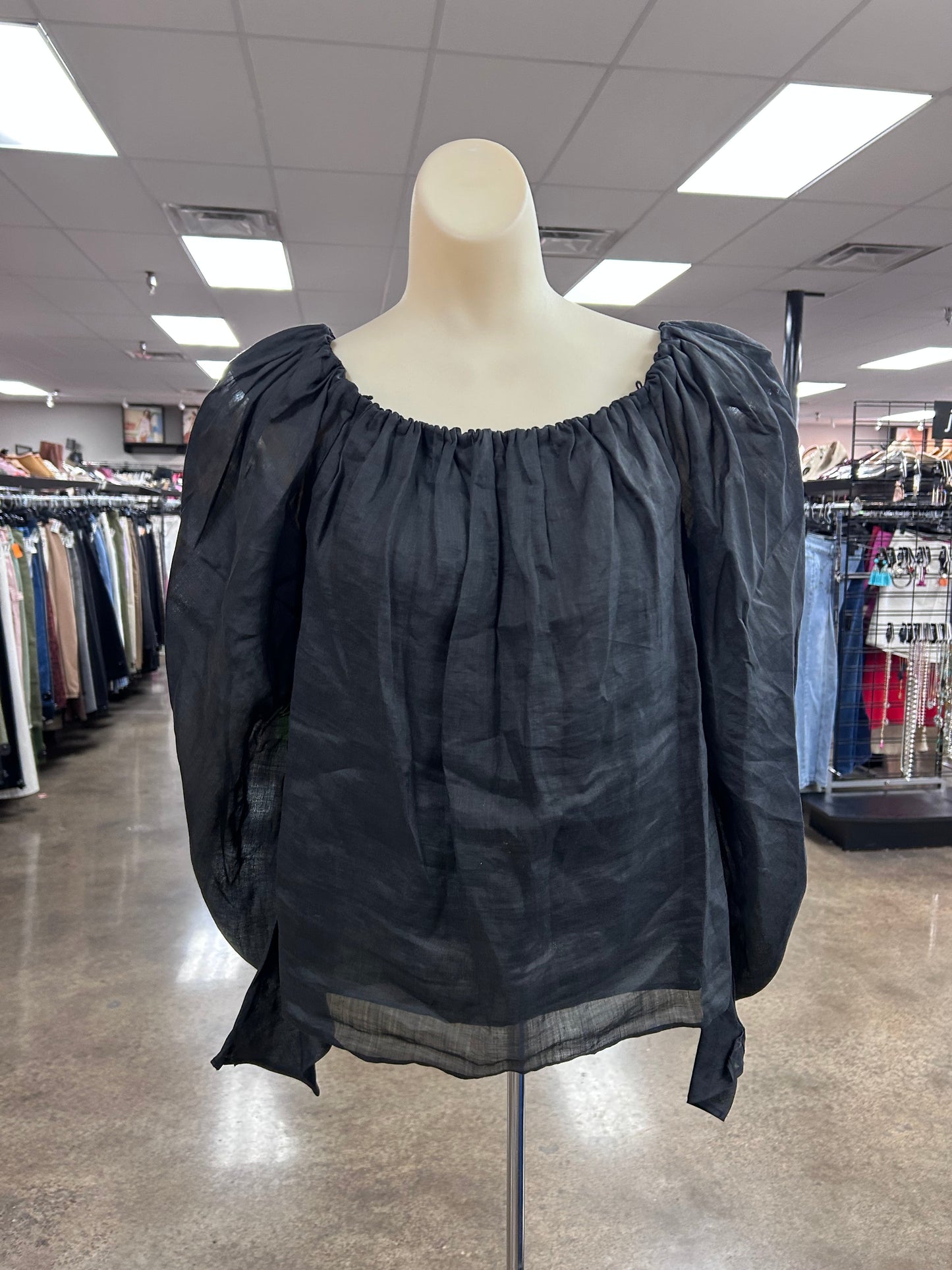 Top Ls By Frame In Black, Size:M