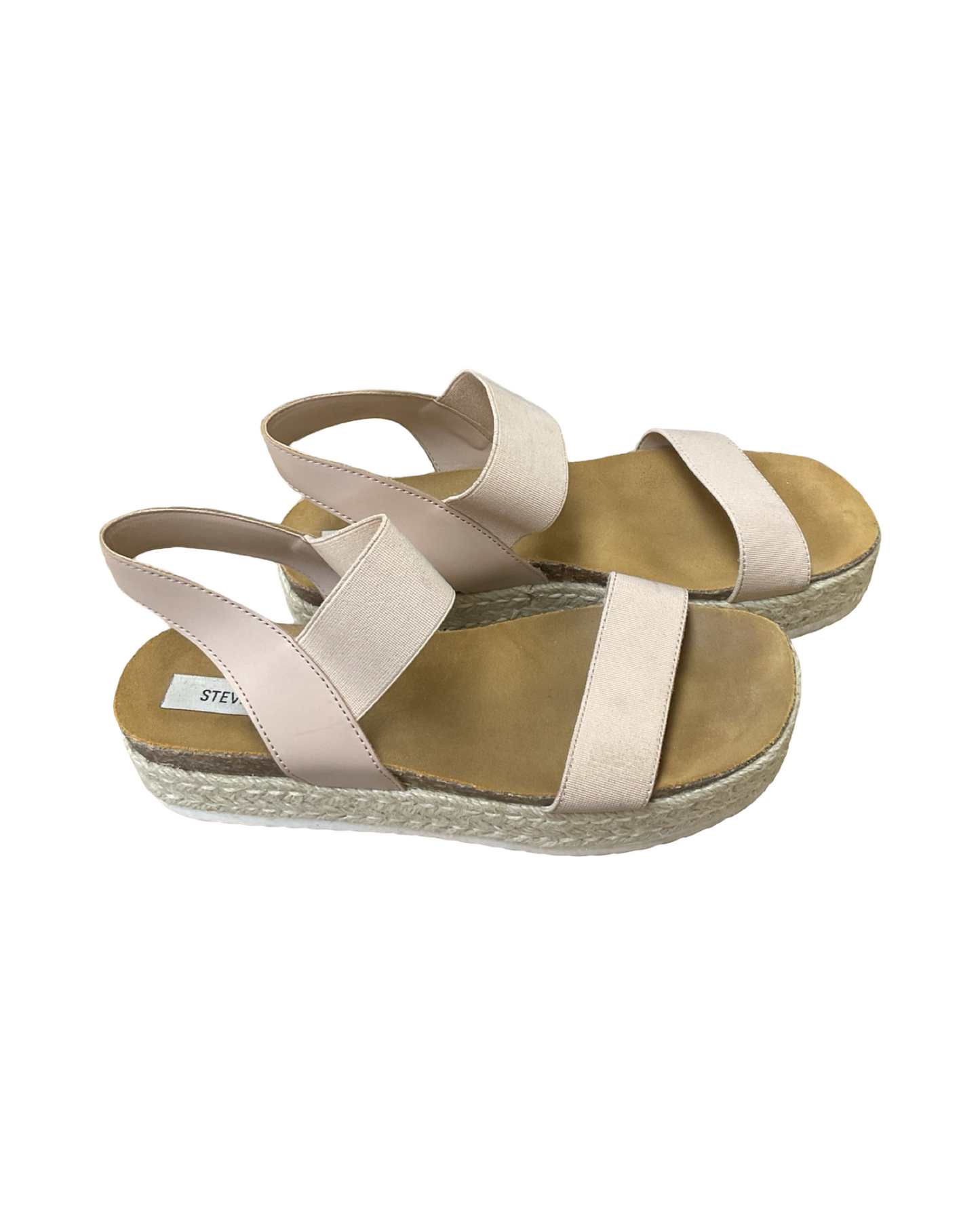 Sandals Heels Wedge By Steve Madden In Tan, Size:8