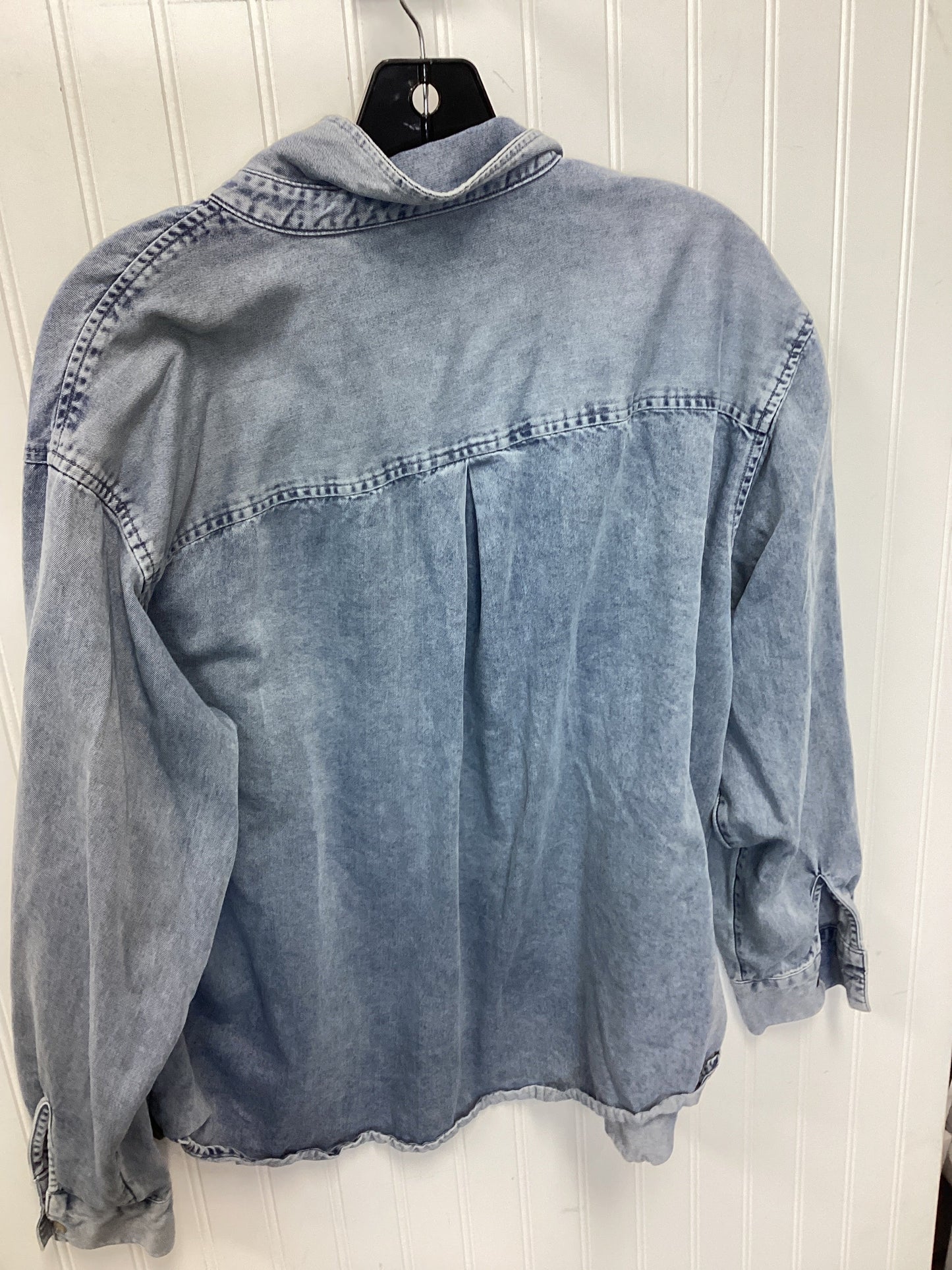 Blouse Ls By Maurices In Blue, Size:L