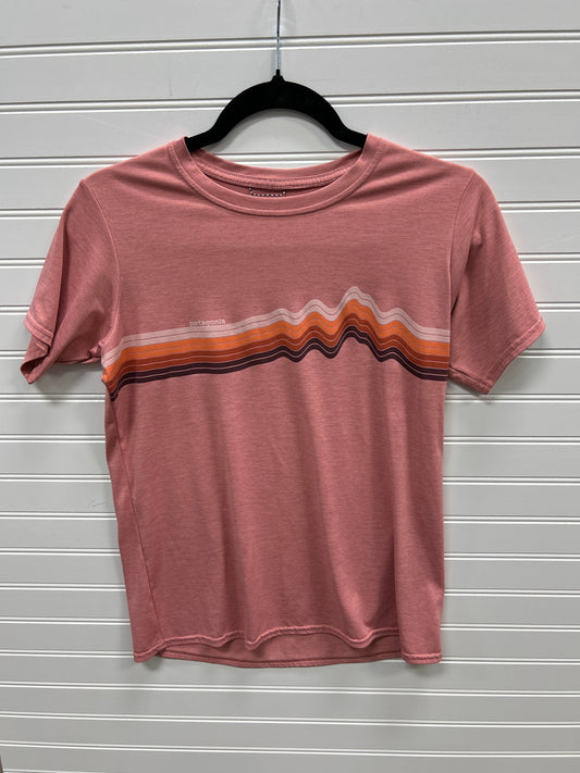 Athletic Top Ss By Patagonia In Pink, Size:S