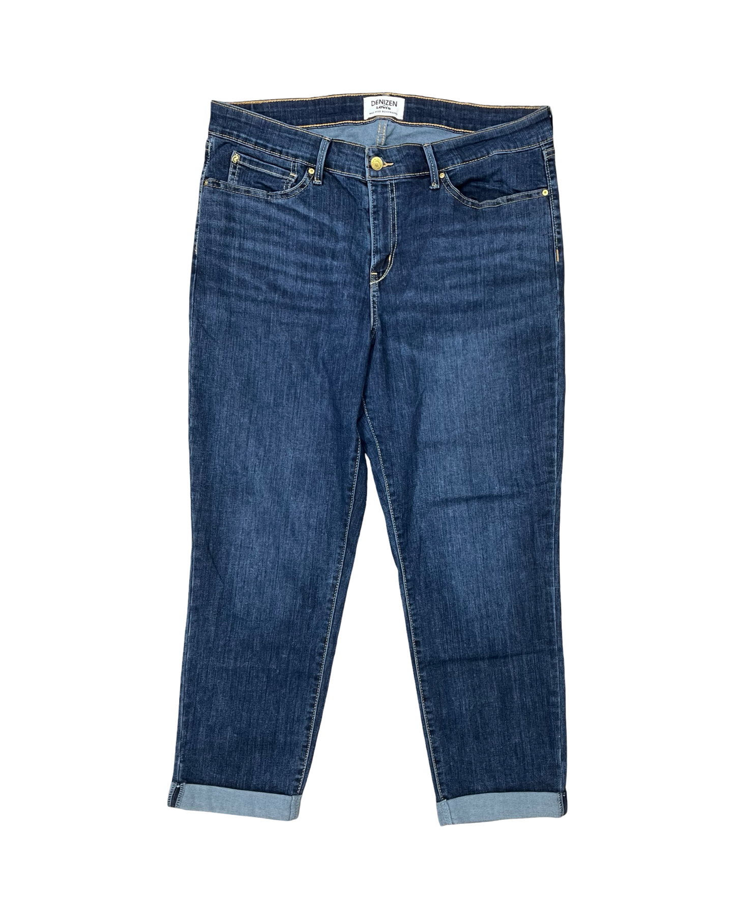 Jeans Boyfriend By Levis In Blue Denim, Size:18