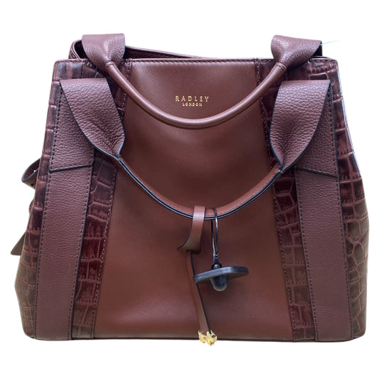 Handbag Designer By Radley London In Maroon, Size:Medium