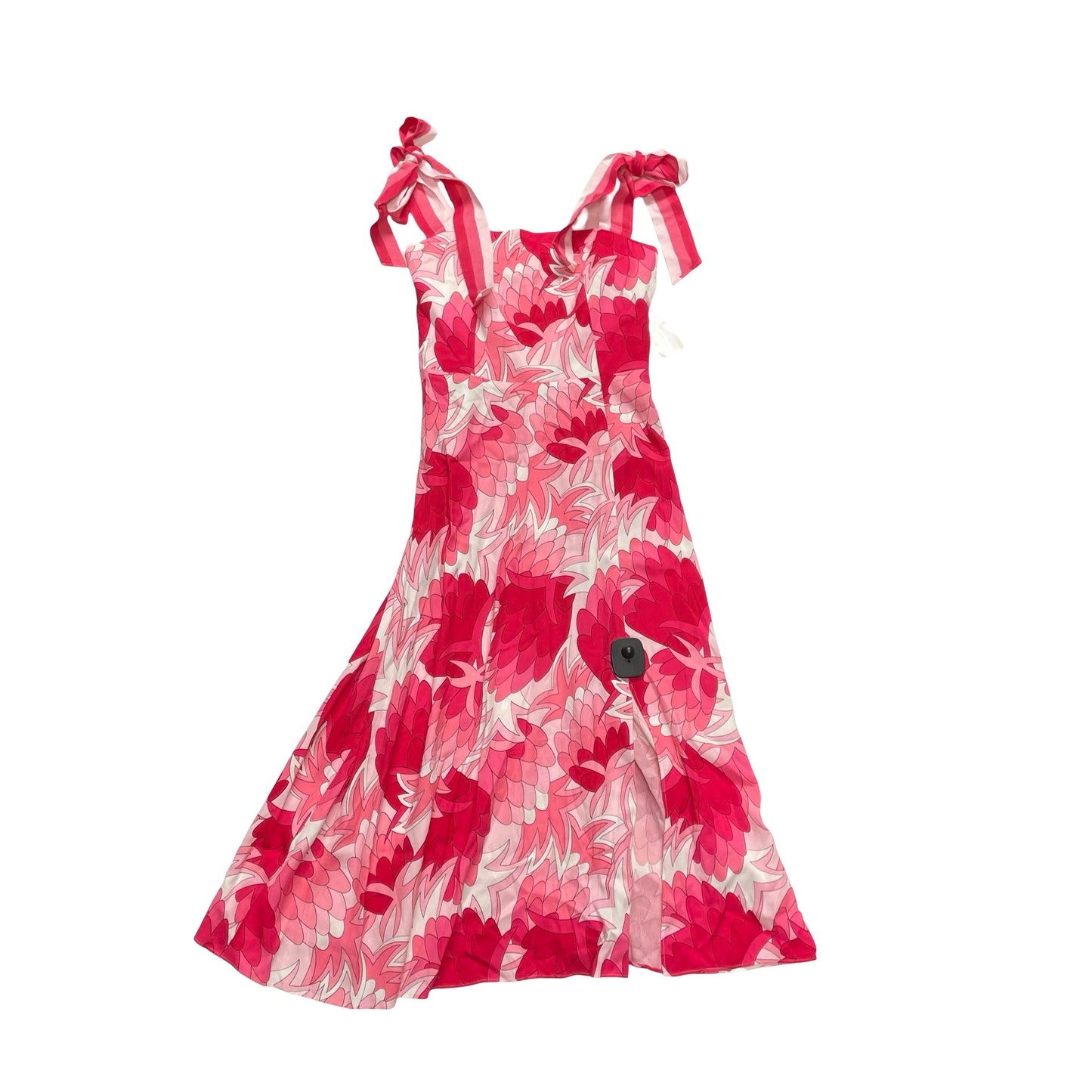 Dress Casual Midi By Trina Turk In Pink & White, Size:0