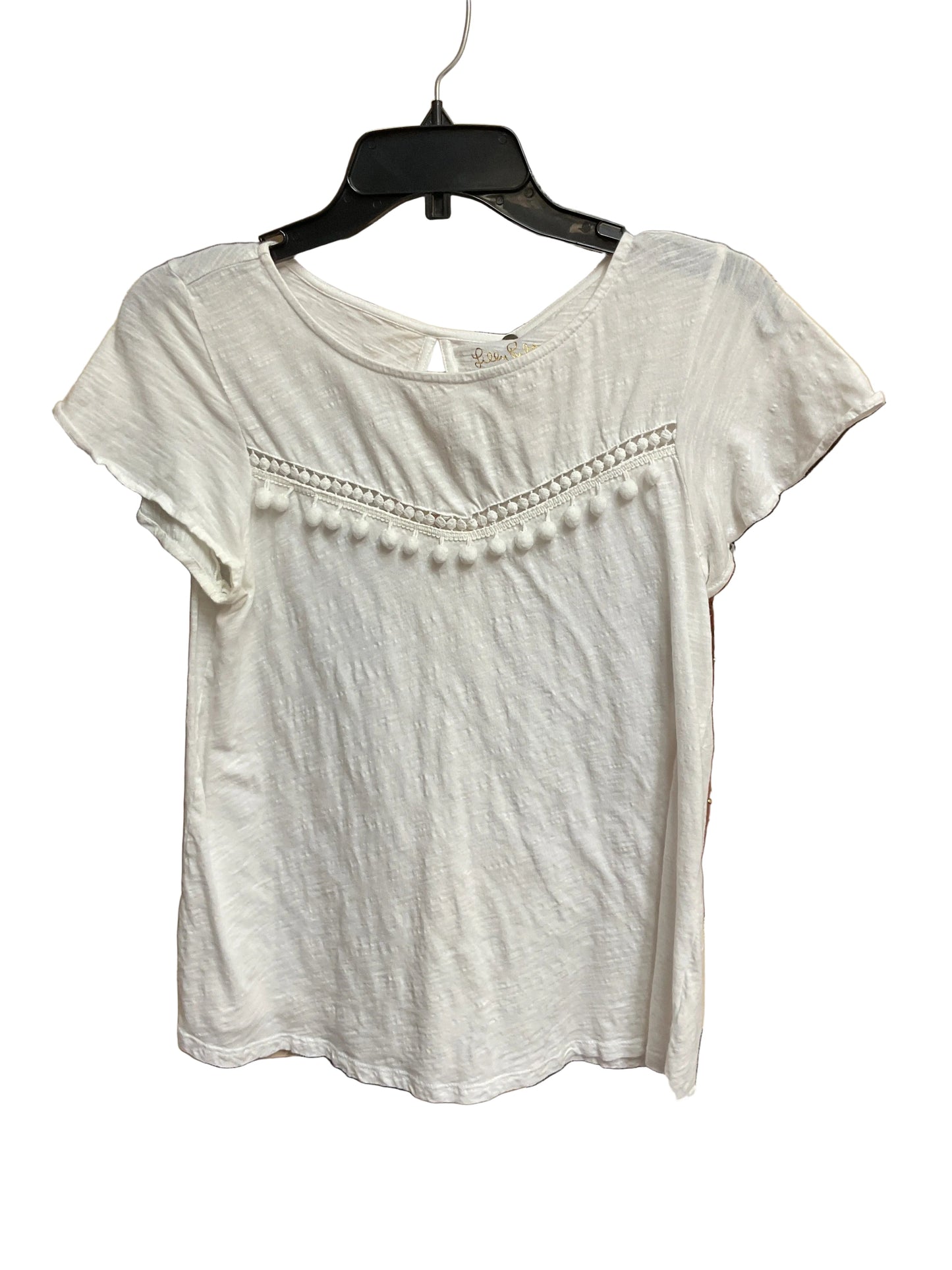 Top Ss Designer By Lilly Pulitzer In White, Size:S