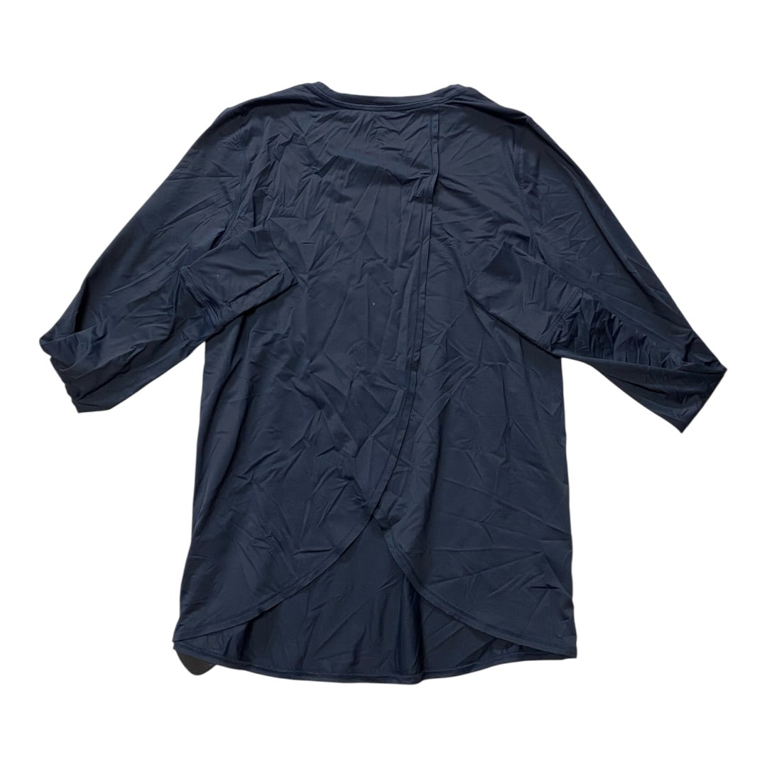 Athletic Top Ls Collar By Athleta In Navy, Size:S