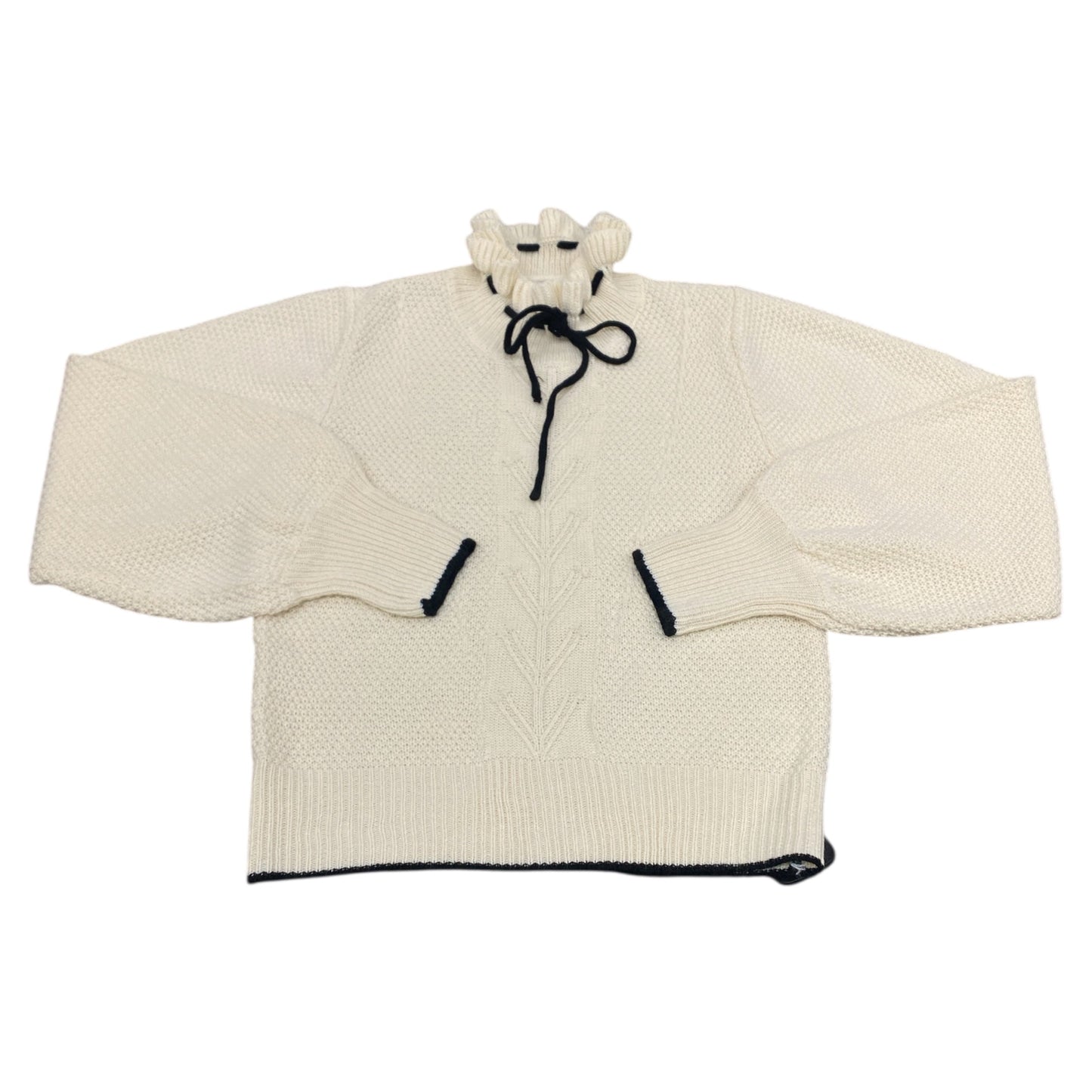 Sweater By Stellah In Black & Cream, Size:M