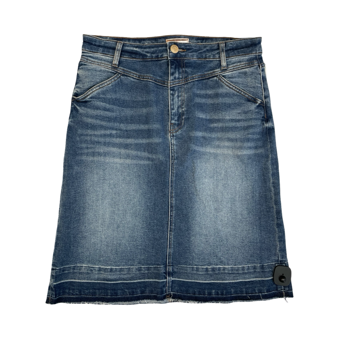 Skirt Midi By Kut In Blue Denim, Size:10