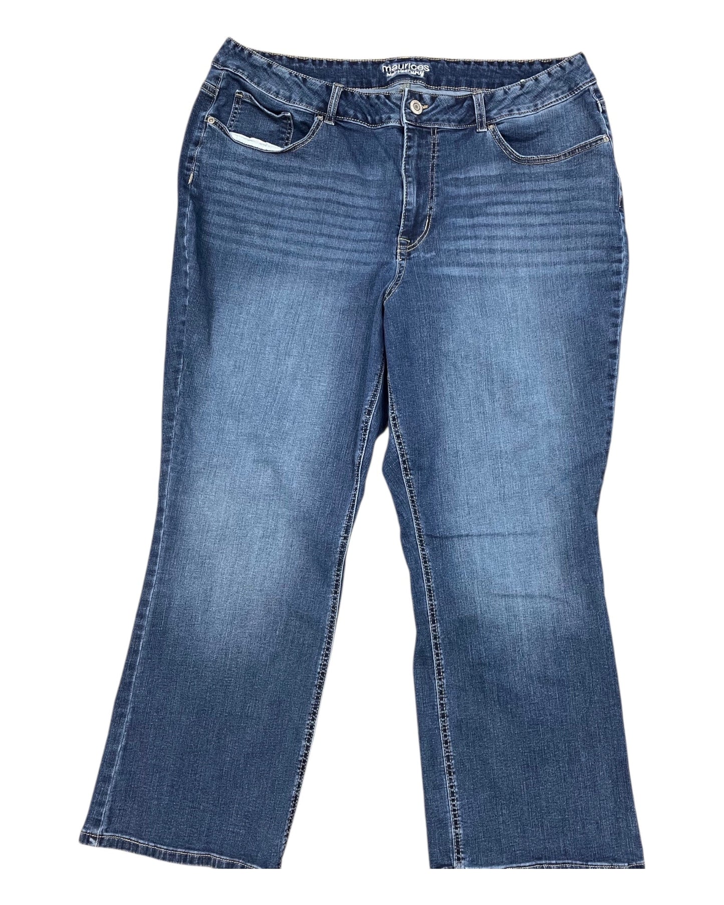 Jeans Boot Cut By Maurices In Blue Denim, Size:22