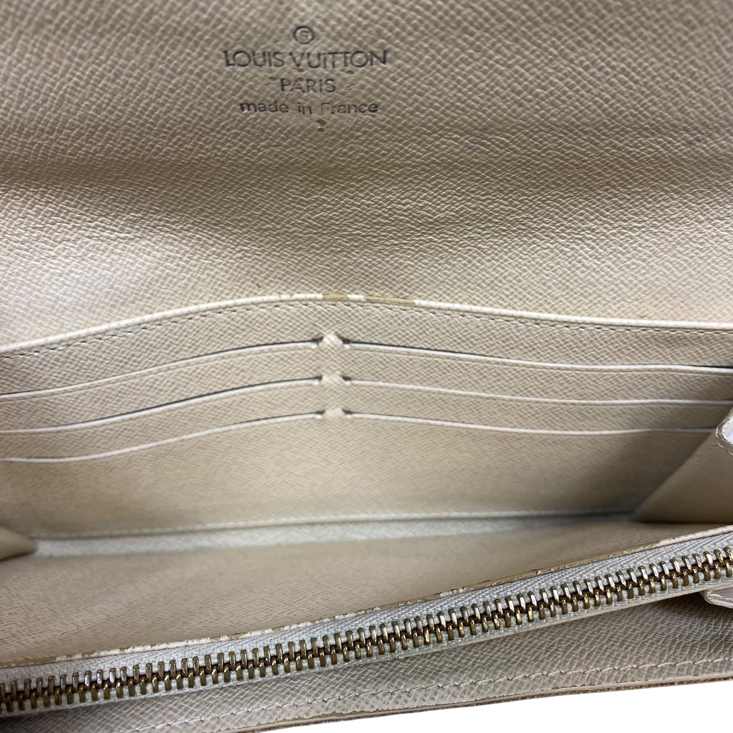 Wallet Luxury Designer By Louis Vuitton In Cream, Size:Large