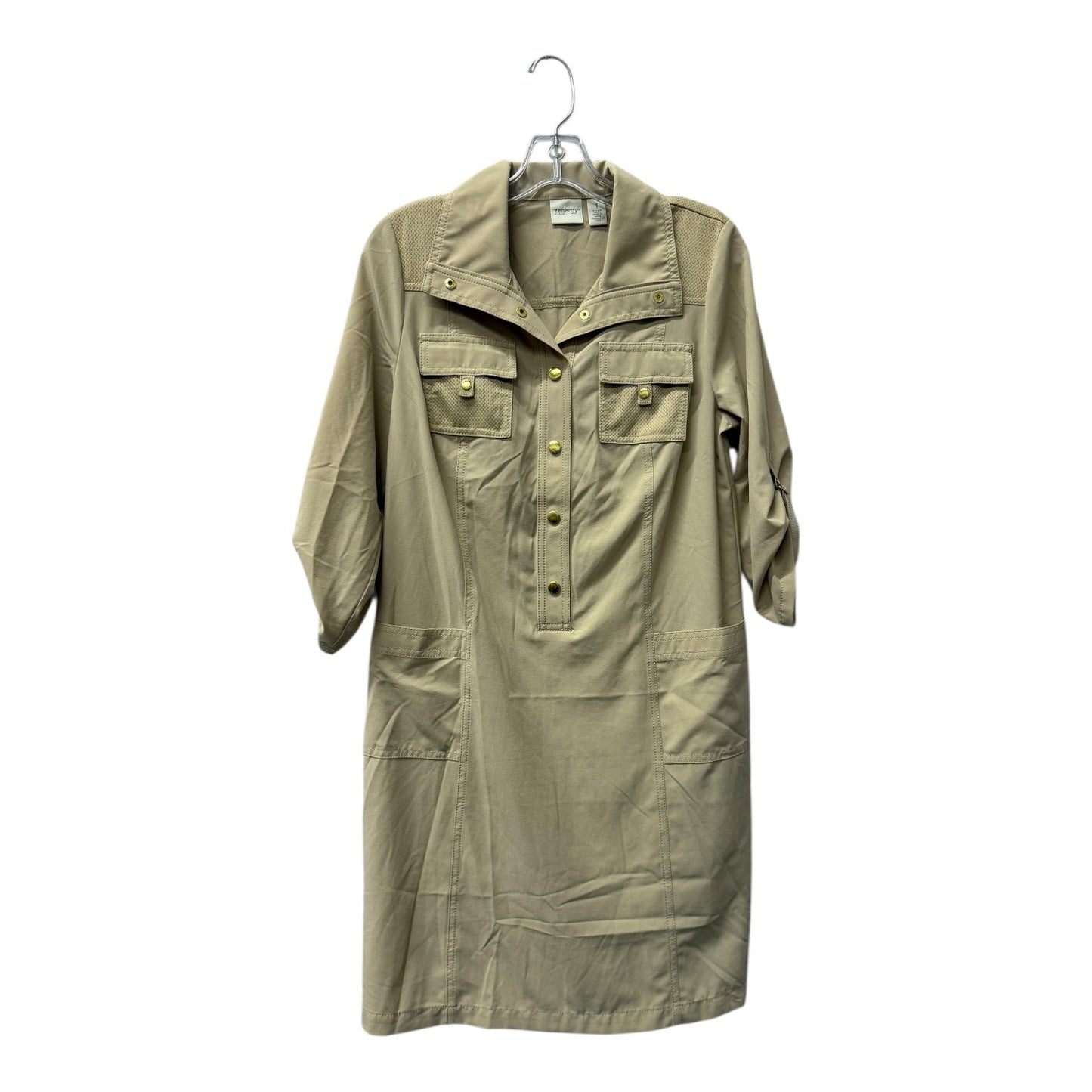 Athletic Dress By Zenergy By Chicos In Tan, Size:M