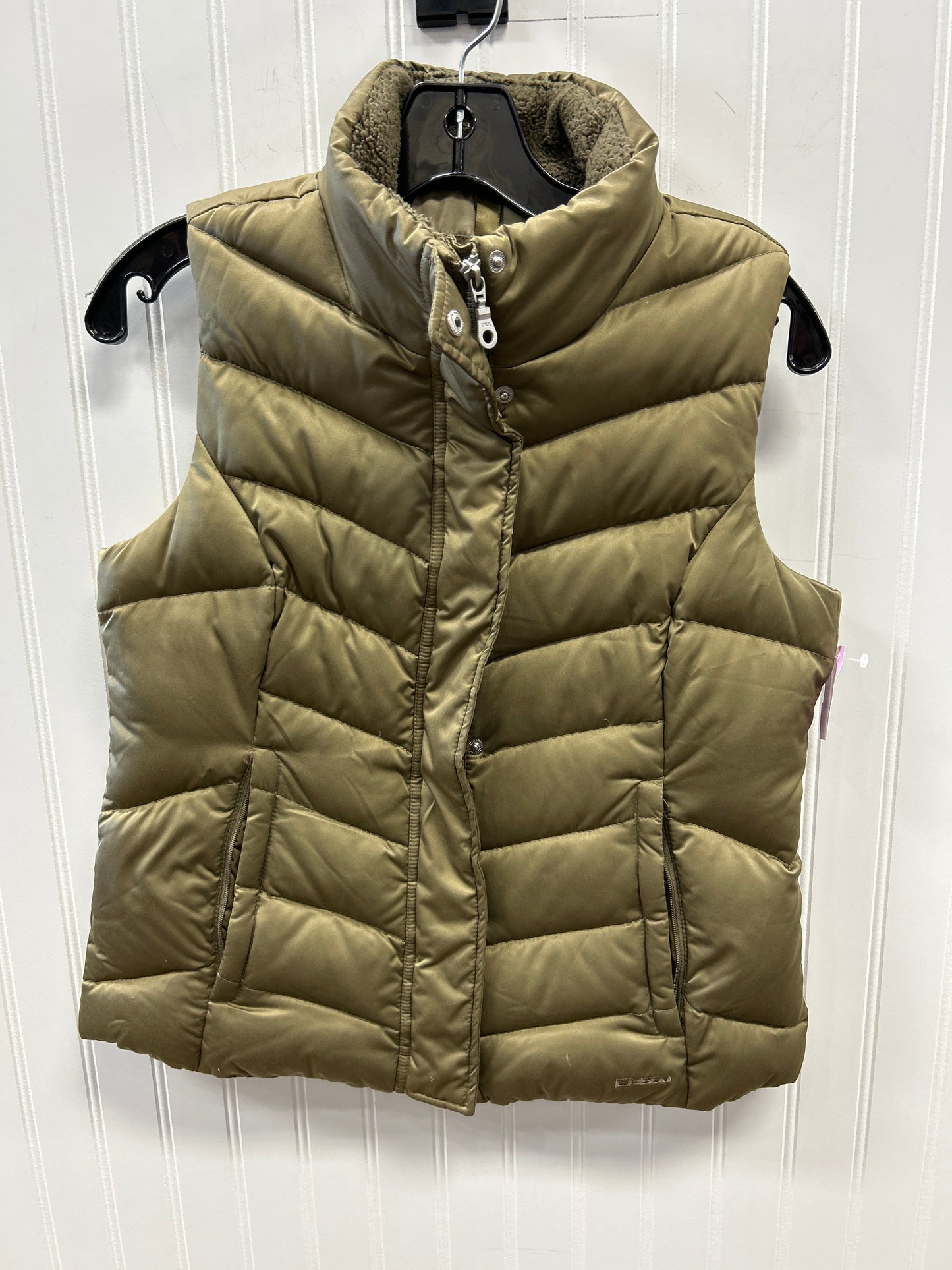 Vest Puffer & Quilted By Eddie Bauer In Green, Size:Sp