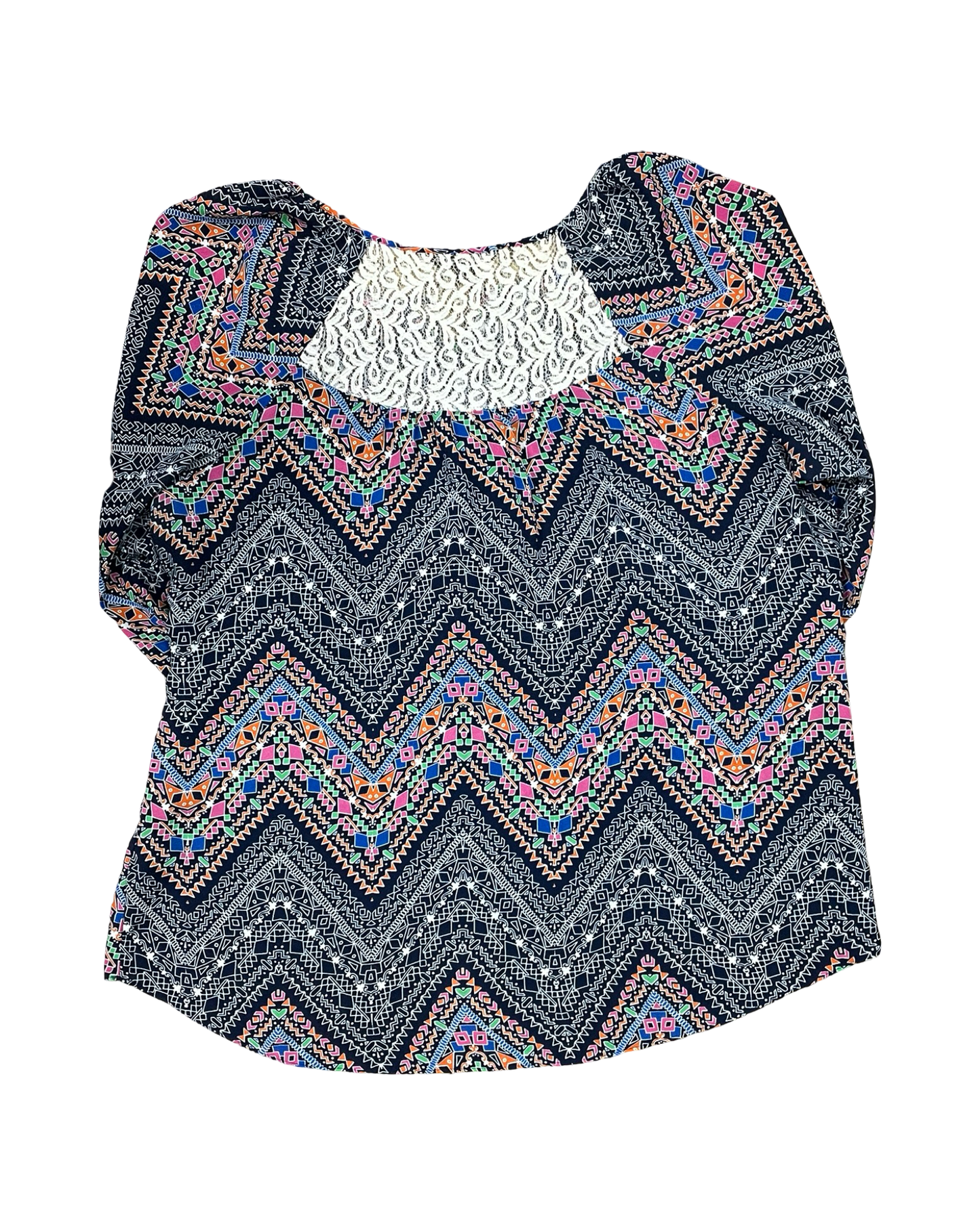 Top 3/4 Sleeve By Zac And Rachel In Multi, Size:2X
